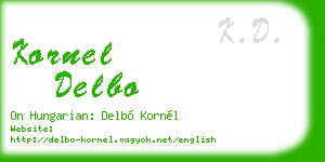 kornel delbo business card
